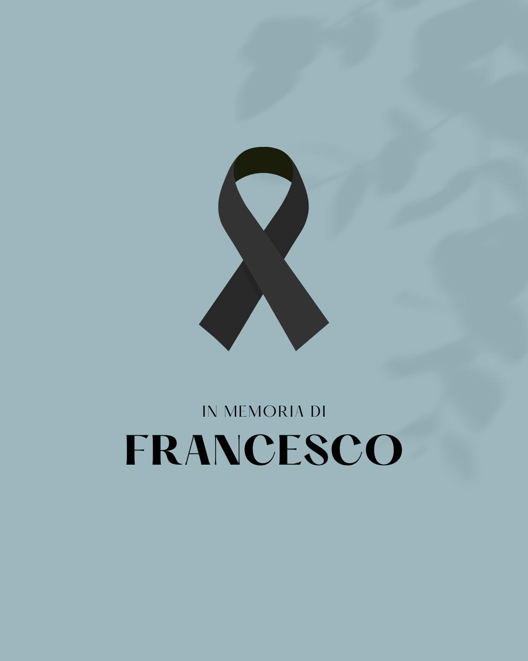 Lutto per la scomparsa di Francesco