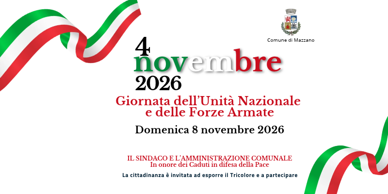 4 novembre: Giornata dell�Unit� Nazionale e delle Forze Armate