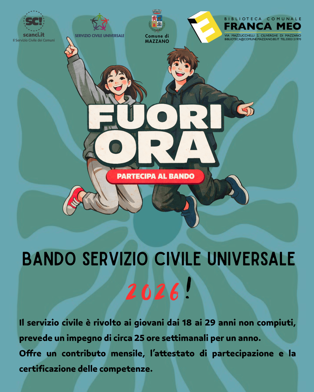 BANDO SERVIZIO CIVILE UNIVERSALE 2026